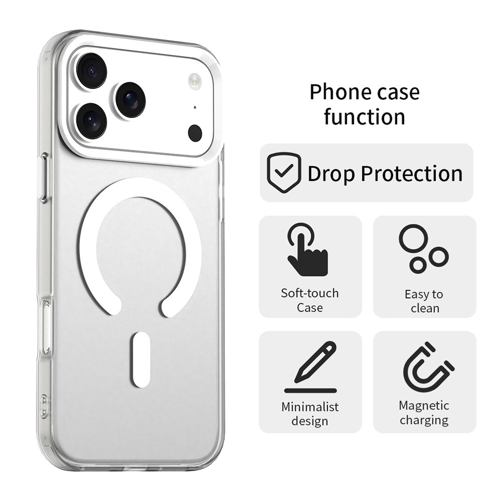 Custodia MagSafe per Apple iPhone 17 Pro Max, Techsuit, CandyCase, Bianca