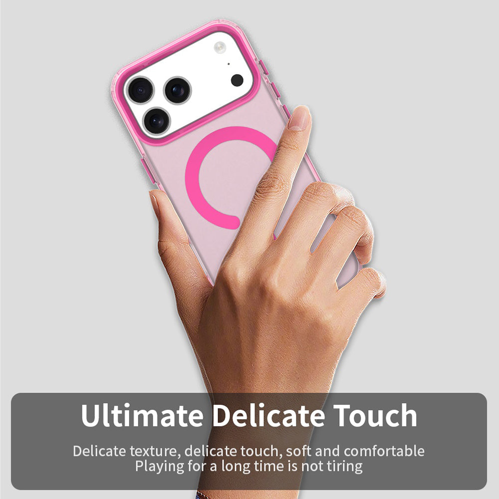 Custodia MagSafe per Apple iPhone 17 Pro Max, Techsuit, CandyCase, Rosa