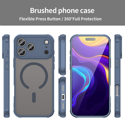 Custodia MagSafe per Apple iPhone 17 Pro Max, Techsuit, HaloFrost II, Blu Navy