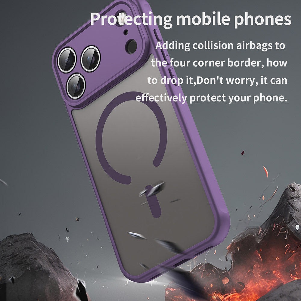 Custodia MagSafe per Apple iPhone 17 Pro Max, Techsuit, HaloFrost II, Viola