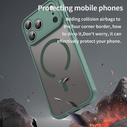 Custodia MagSafe per Apple iPhone 17 Pro Max, Techsuit, HaloFrost II, Verde