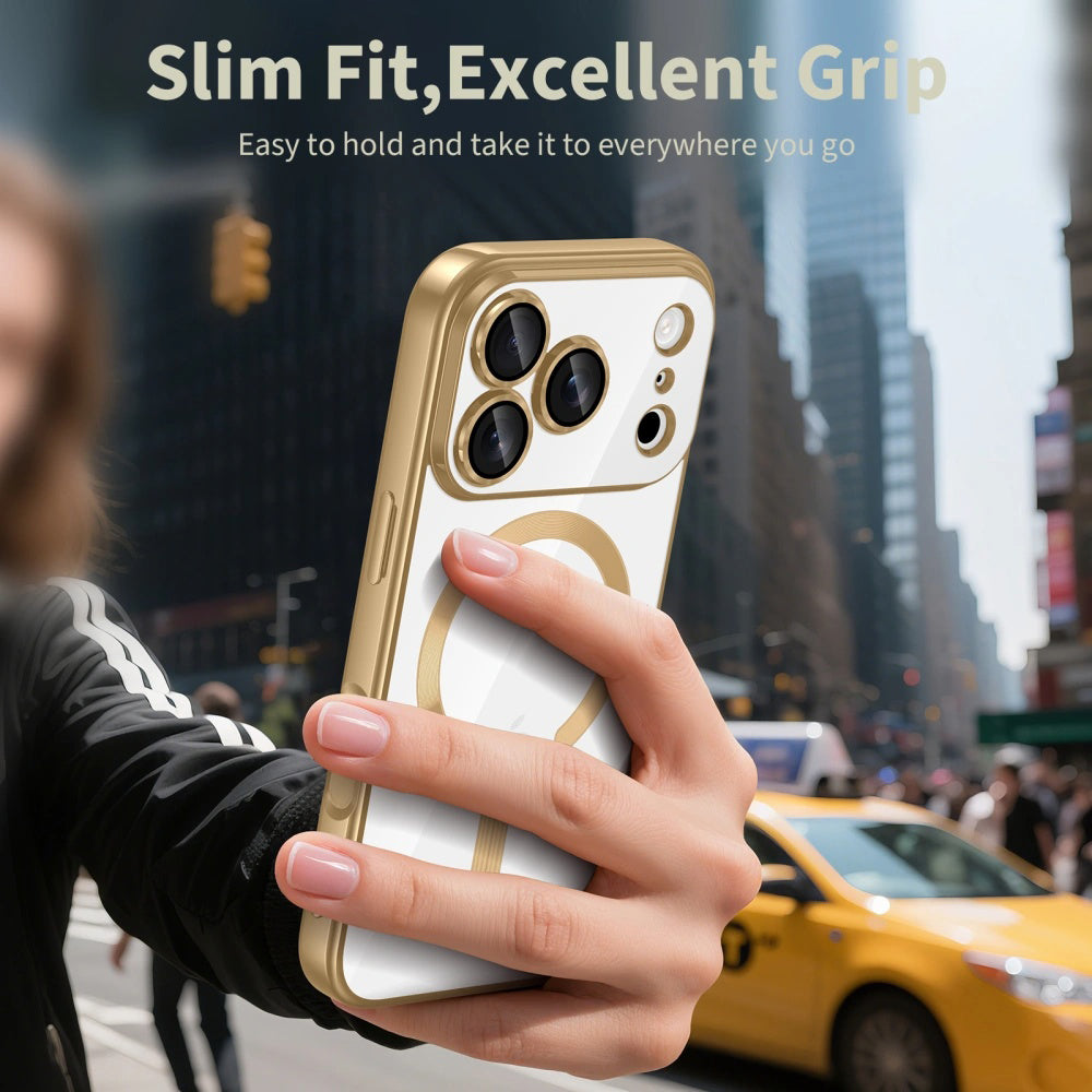 Custodia MagSafe per Apple iPhone 17 Pro Max, Techsuit, Luxury Crystal, Lilla Chiaro