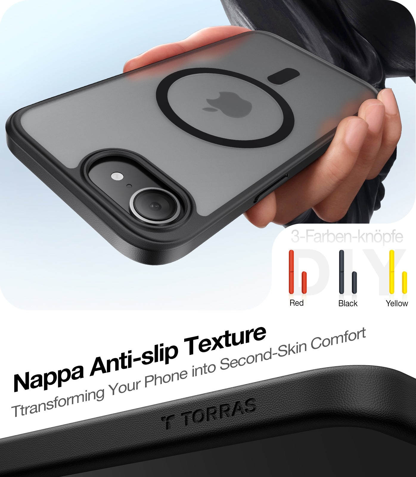 MagSafe Case for Apple iPhone 17 Pro Max, Torras, Guardian, Orange