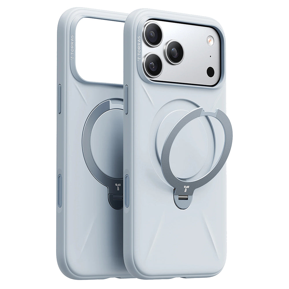 Custodia MagSafe per Apple iPhone 17 Pro Max, Torras, QPRO Silicone, Blu Chiaro