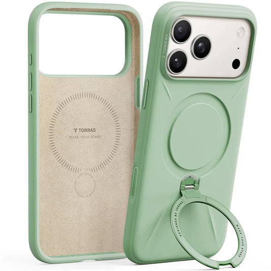 Custodia MagSafe per Apple iPhone 17 Pro Max, Torras, QPRO Silicone, Verde Matcha