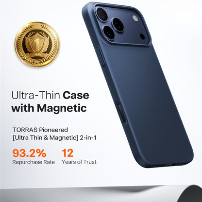 Custodia MagSafe per Apple iPhone 17 Pro Max, Torras, SlimFit, Blu