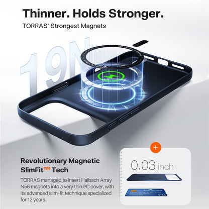 Custodia MagSafe per Apple iPhone 17 Pro Max, Torras, SlimFit, Trasparente