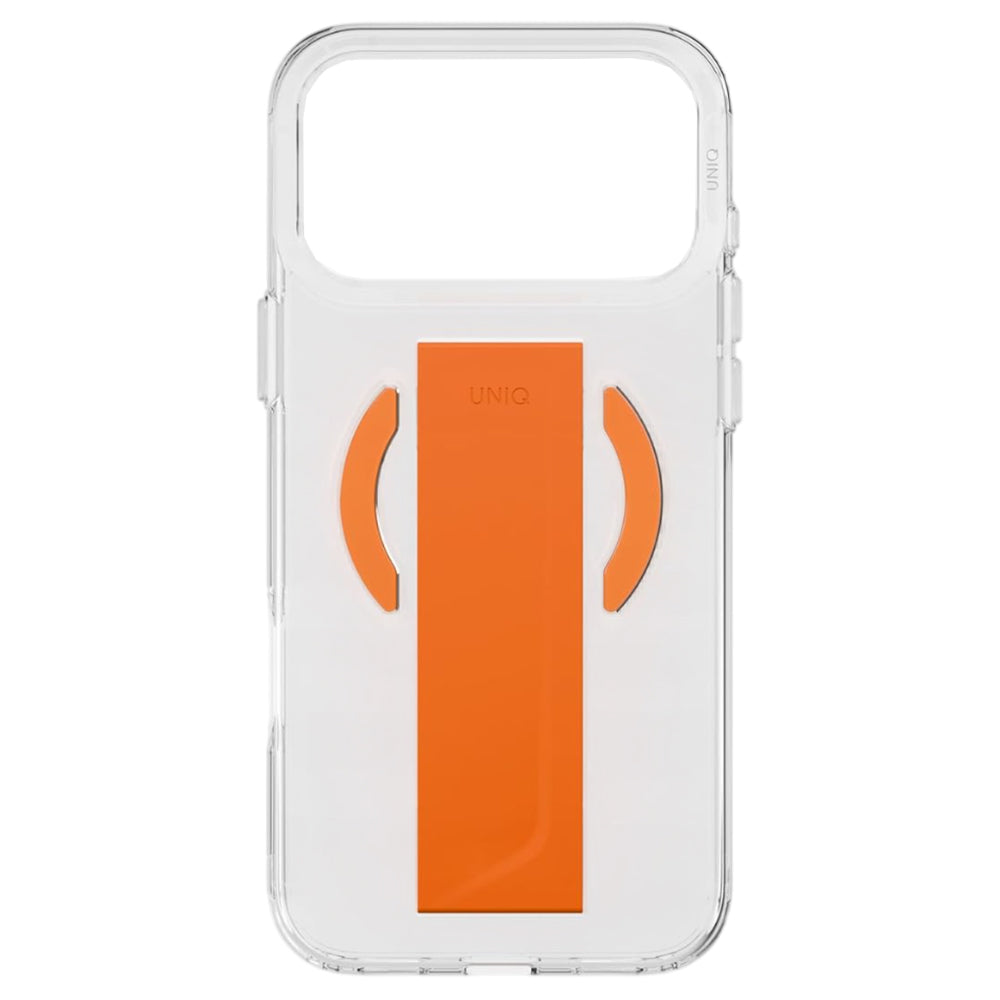 Custodia MagSafe per Apple iPhone 17 Pro Max, UNIQ, Heldro Air MagClick, Trasparente Arancione
