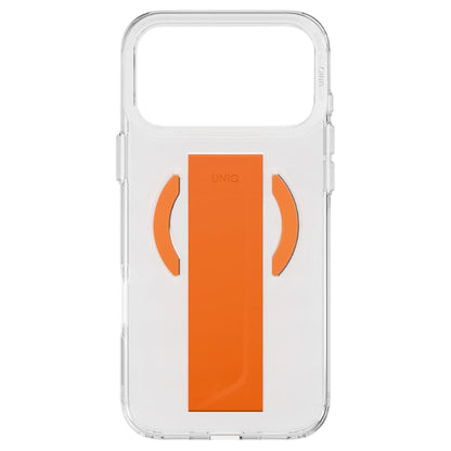 Custodia MagSafe per Apple iPhone 17 Pro Max, UNIQ, Heldro Air MagClick, Trasparente Arancione