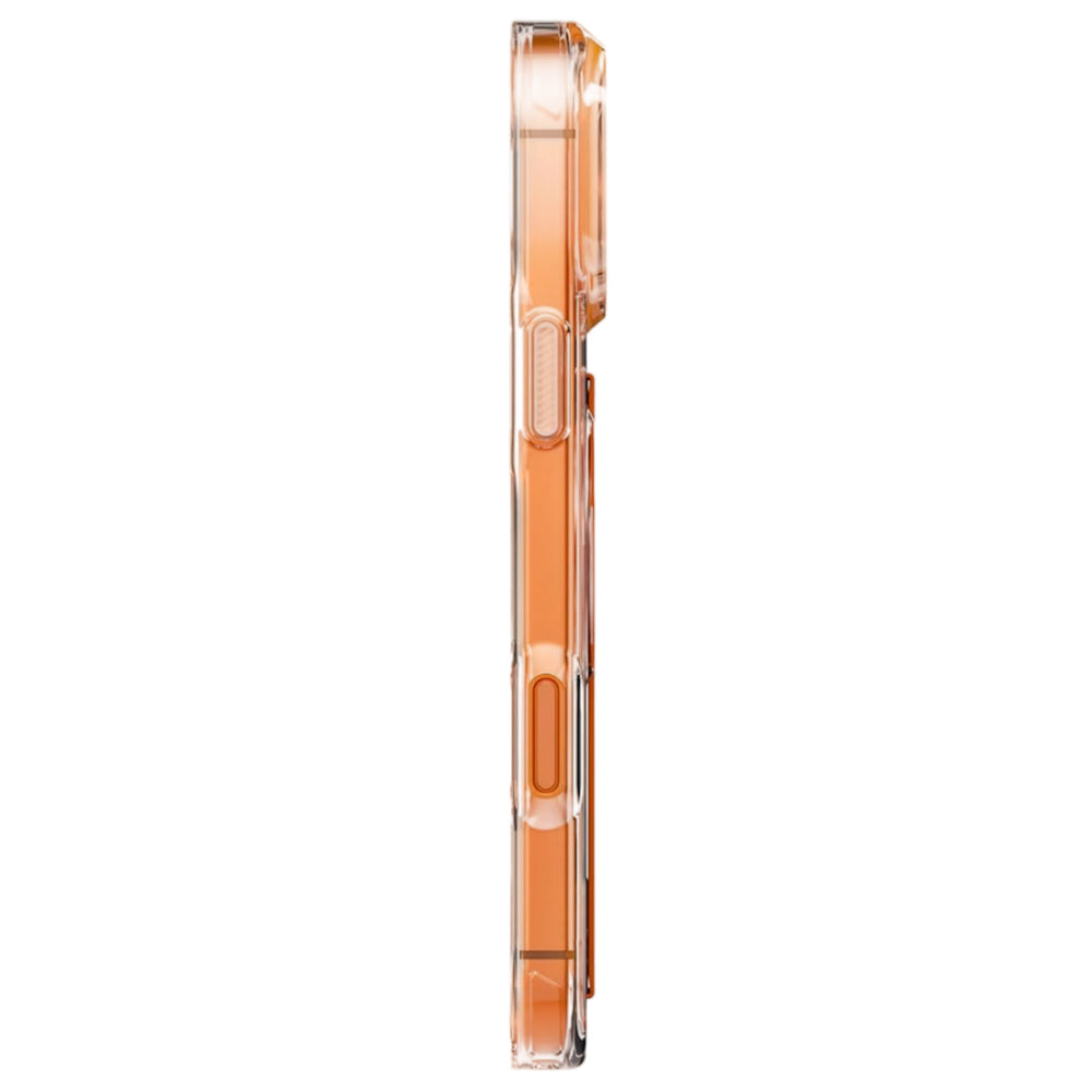 Custodia MagSafe per Apple iPhone 17 Pro Max, UNIQ, Heldro Air MagClick, Trasparente Arancione