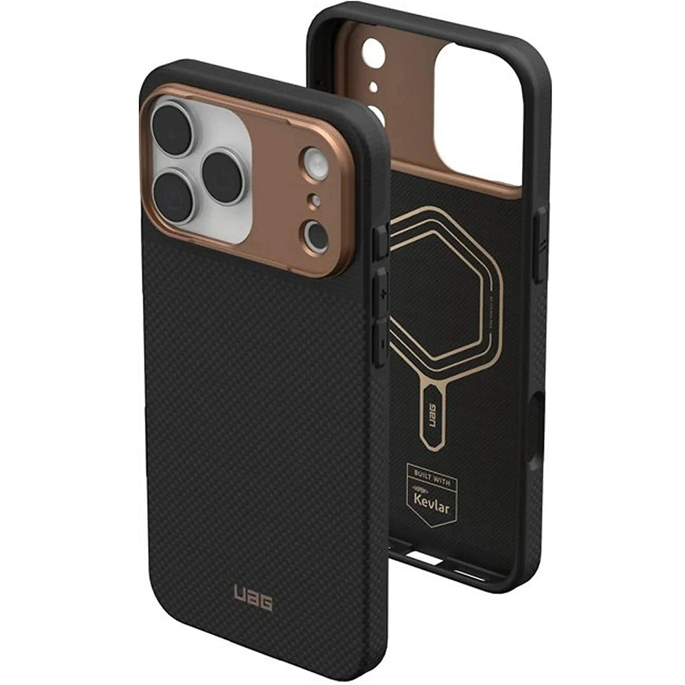 Custodia MagSafe per Apple iPhone 17 Pro Max, Urban Armor Gear, Fibr Armr, Nero Bronzo