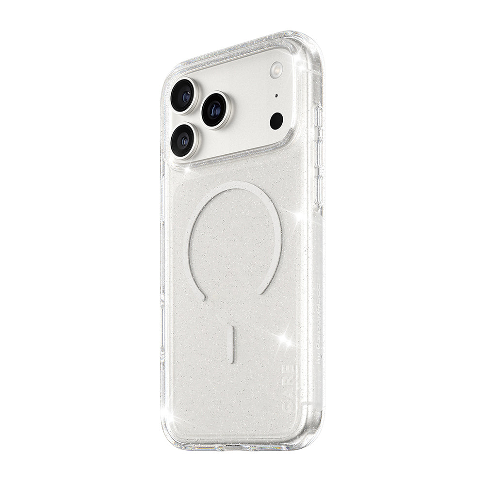Custodia MagSafe per Apple iPhone 17 Pro, PanzerGlass, Care Urban Explorer Star Lit, Trasparente Bianca
