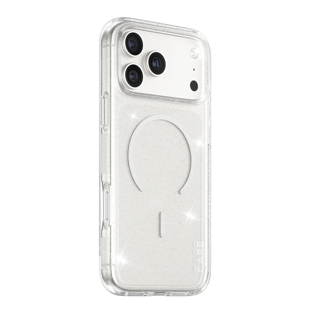 Custodia MagSafe per Apple iPhone 17 Pro, PanzerGlass, Care Urban Explorer Star Lit, Trasparente Bianca