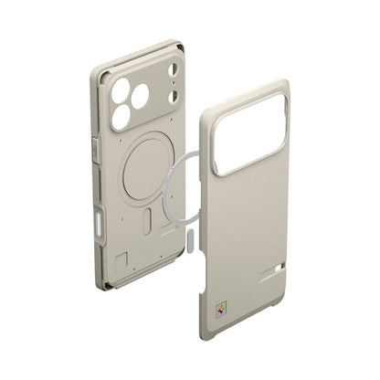 Custodia MagSafe per Apple iPhone 17 Pro, Spigen, Classic LS, Crema ACS10479