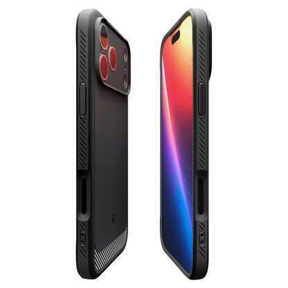 Custodia MagSafe per Apple iPhone 17 Pro, Spigen, Rugged Armor, Nera Opaca