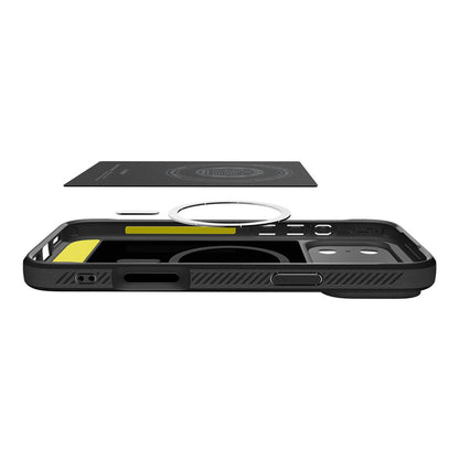 Custodia MagSafe per Apple iPhone 17 Pro, Spigen, Rugged Armor, Nera Opaca