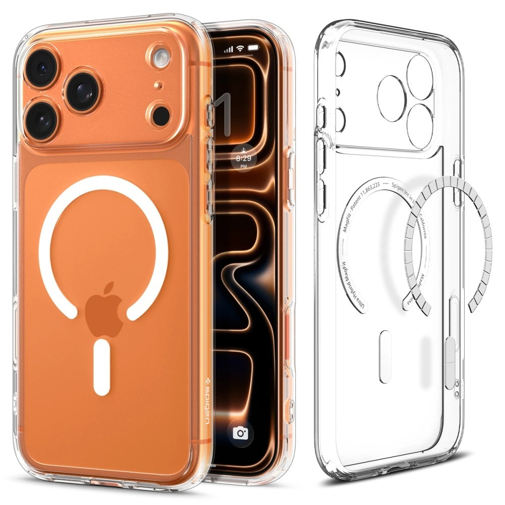 Custodia MagSafe per Apple iPhone 17 Pro, Spigen, Ultra Hybrid, Bianca