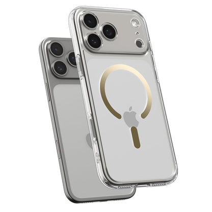 Custodia MagSafe per Apple iPhone 17 Pro, Spigen, Ultra Hybrid, Oro Trasparente