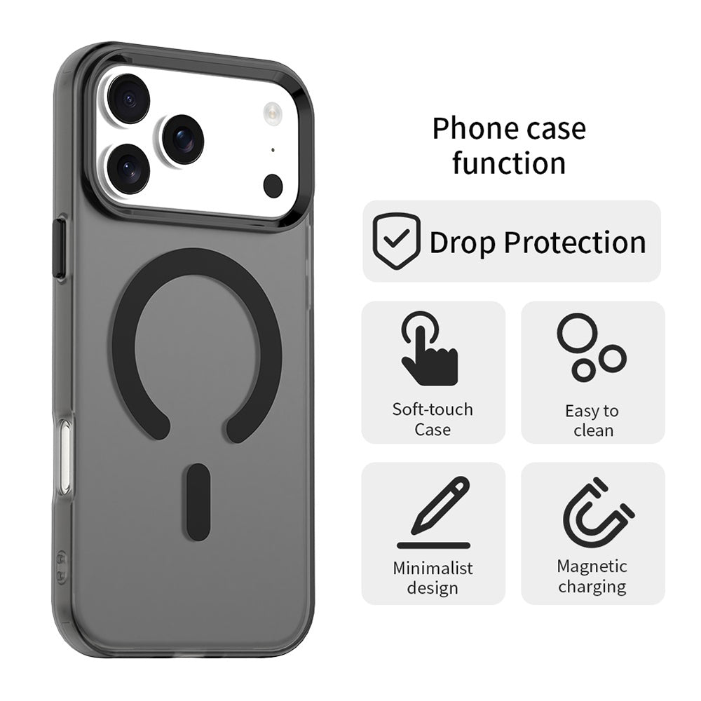 Custodia MagSafe per Apple iPhone 17 Pro, Techsuit, CandyCase, Nera