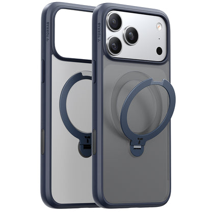 Custodia MagSafe per Apple iPhone 17 Pro, Torras, Ostand Spin, Blu
