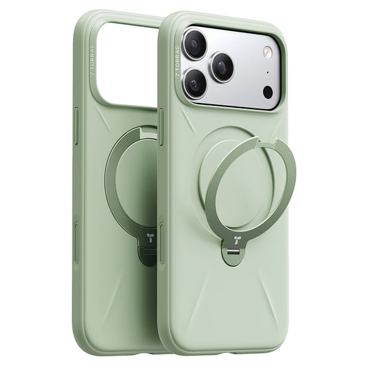 Custodia MagSafe per Apple iPhone 17 Pro, Torras, QPRO Silicone, Verde Matcha