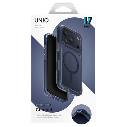 MagSafe Case for Apple iPhone 17 Pro, UNIQ, Combat MagClick, Blue