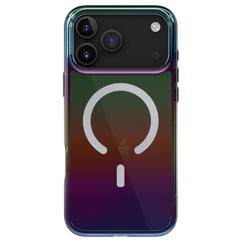 Custodia MagSafe per Apple iPhone 17 Pro, UNIQ, Iridescia MagClick, Aurora