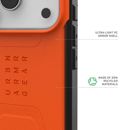 Custodia MagSafe per Apple iPhone 17 Pro, Urban Armor Gear, Civilian, Arancione
