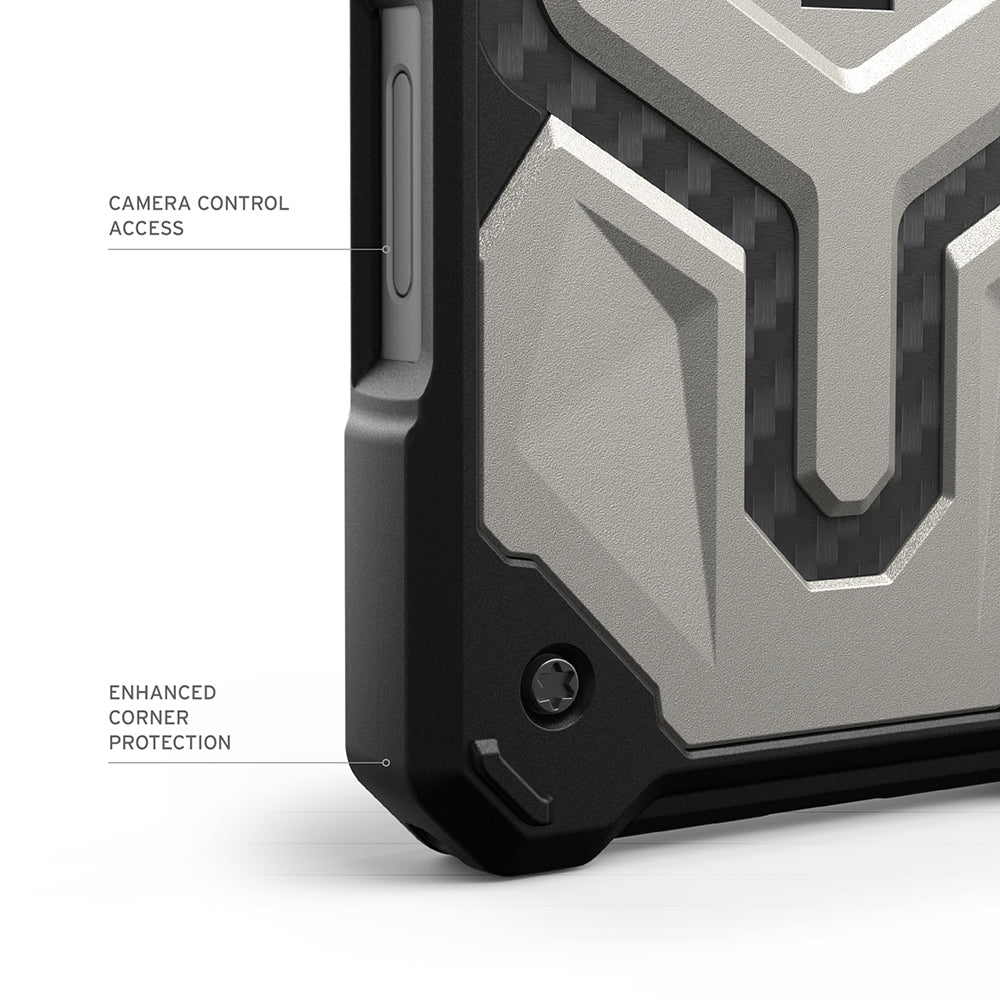 Custodia MagSafe per Apple iPhone 17 Pro, Urban Armor Gear, Monarch Pro Kevlar, Blu Navy