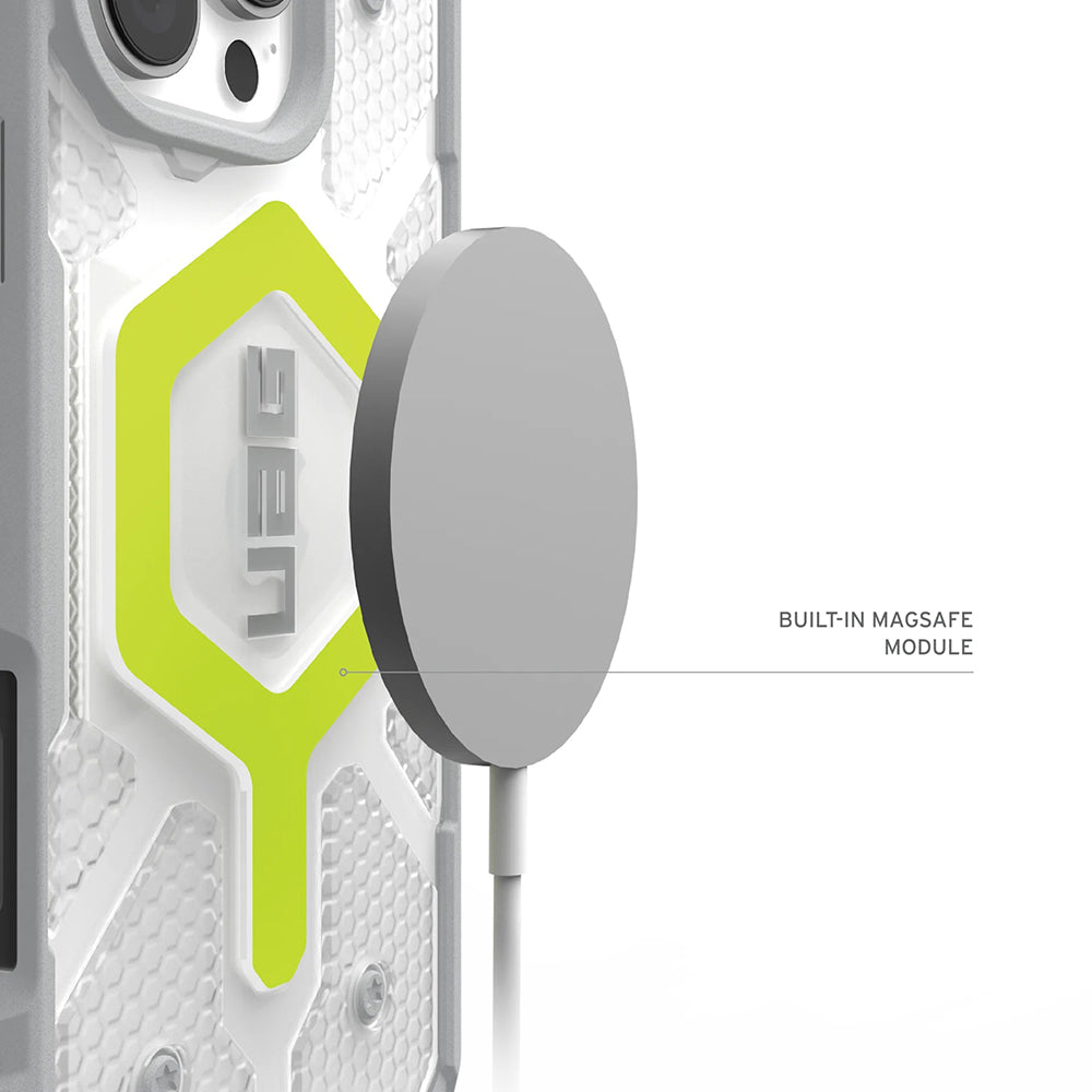 Custodia MagSafe per Apple iPhone 17 Pro, Urban Armor Gear, Pathfinder Clear, Verde