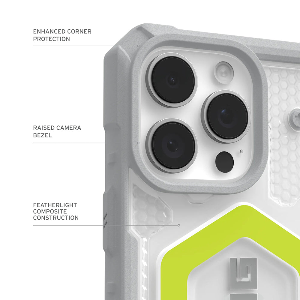 Custodia MagSafe per Apple iPhone 17 Pro, Urban Armor Gear, Pathfinder Clear, Verde