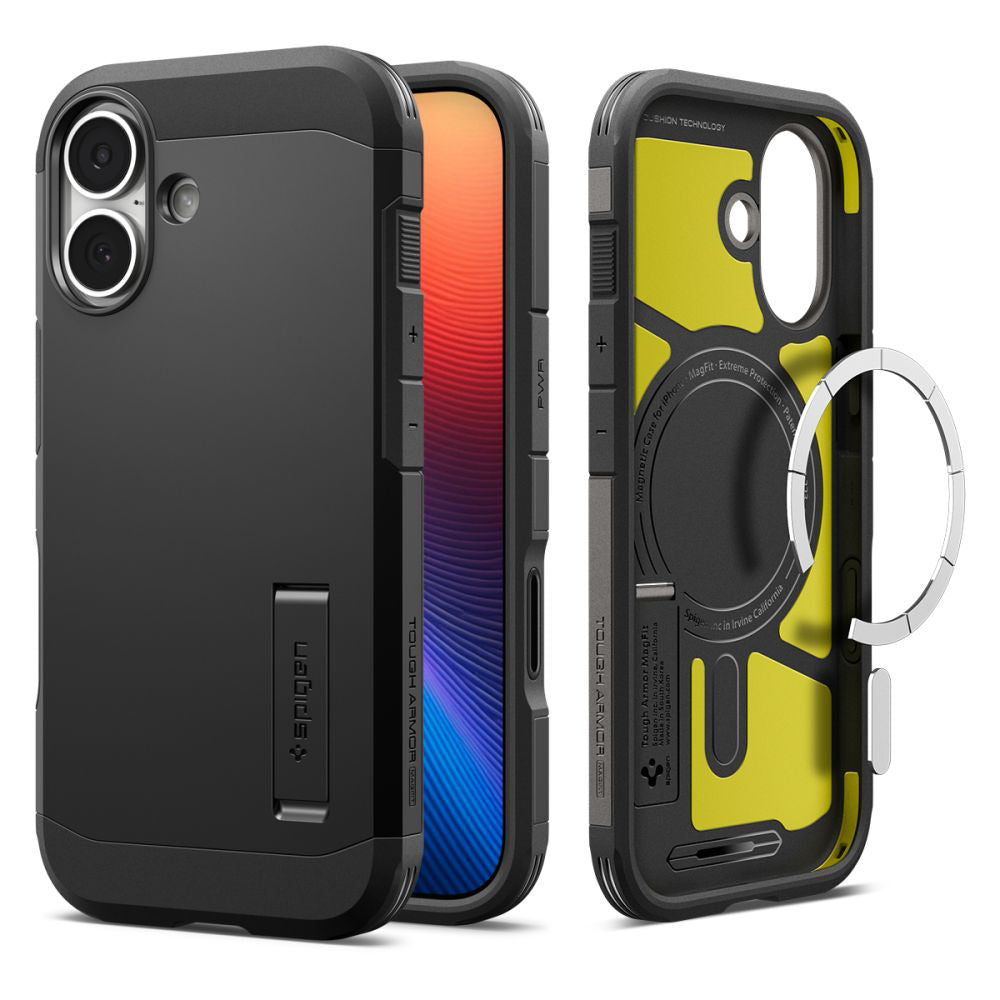 Custodia MagSafe per Apple iPhone 17, Spigen, Tough Armor T, Nera