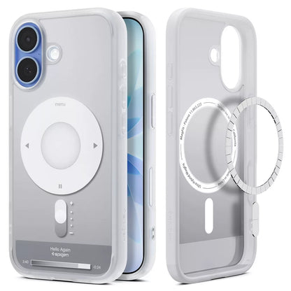 Custodia MagSafe per Apple iPhone 17, Spigen, Ultra Hybrid Classic, Argento