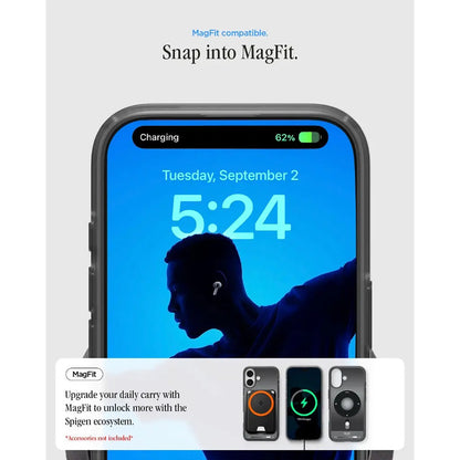 Custodia MagSafe per Apple iPhone 17, Spigen, Ultra Hybrid Classic, Nera