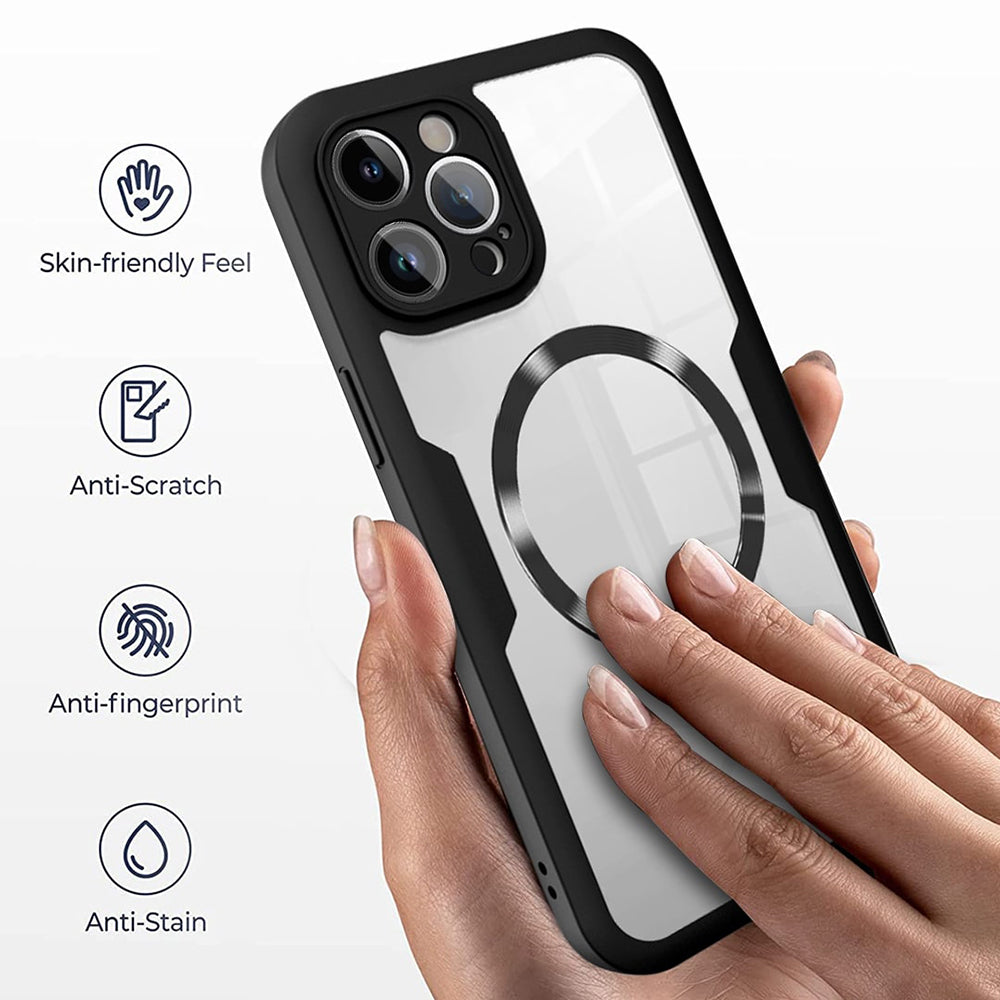 Custodia MagSafe per Apple iPhone 17, Techsuit, ColorVerse 360, Nera