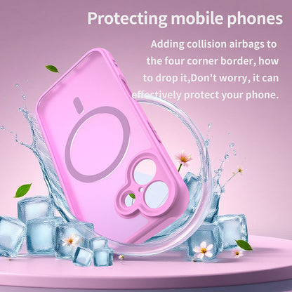 Custodia MagSafe per Apple iPhone 17, Techsuit, HaloFrost II, Rosa