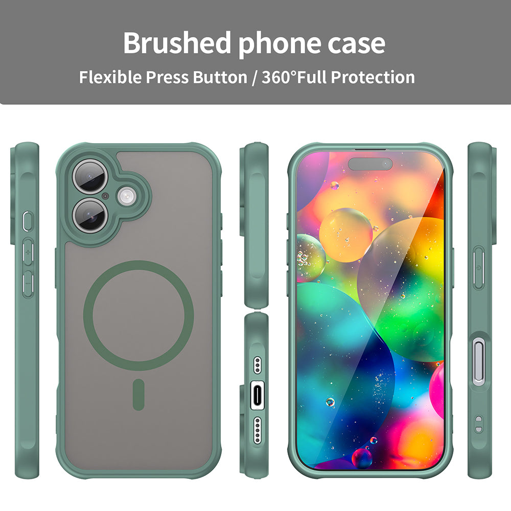 Custodia MagSafe per Apple iPhone 17, Techsuit, HaloFrost II, Verde