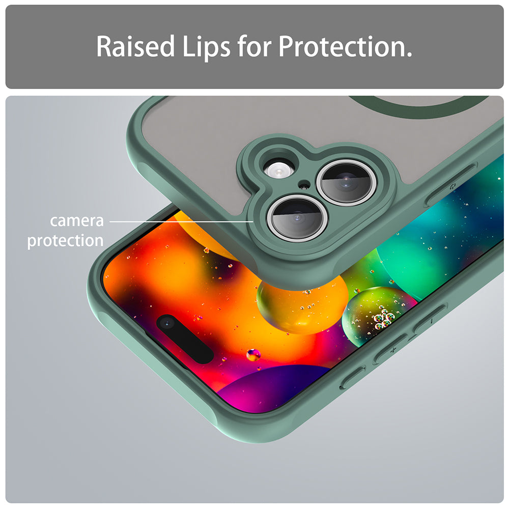 Custodia MagSafe per Apple iPhone 17, Techsuit, HaloFrost II, Verde