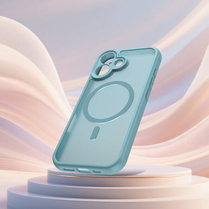 Custodia MagSafe per Apple iPhone 17, Techsuit, HaloFrost II, Verde Chiaro