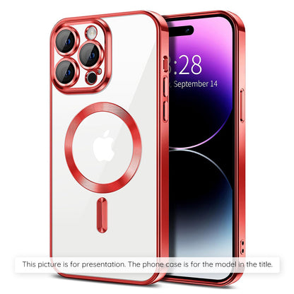 Custodia MagSafe per Apple iPhone 17, Techsuit, Luxury Crystal, Rossa