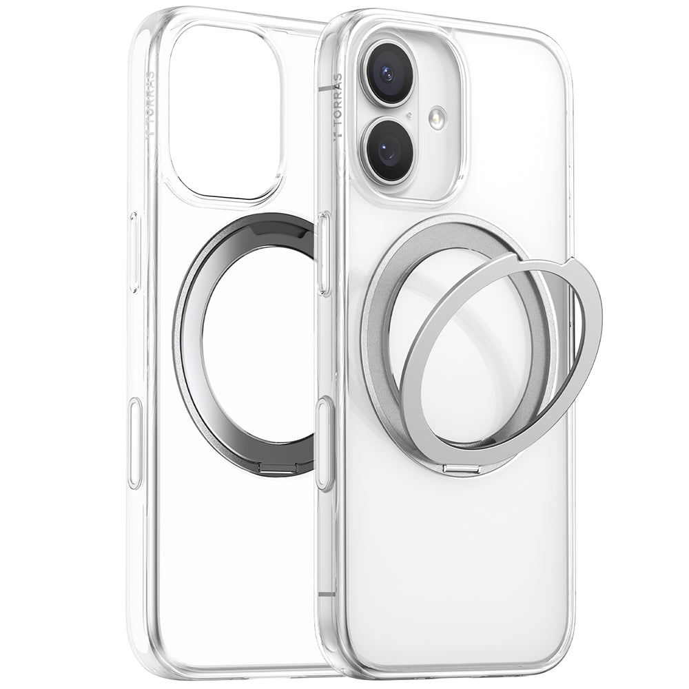 Custodia MagSafe per Apple iPhone 17, Torras, Ostand Pro, Trasparente