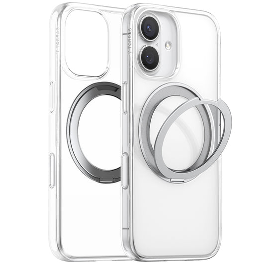 Custodia MagSafe per Apple iPhone 17, Torras, Ostand Pro, Trasparente