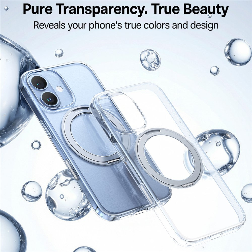 Custodia MagSafe per Apple iPhone 17, Torras, Ostand Pro, Trasparente