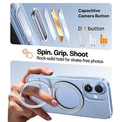 Custodia MagSafe per Apple iPhone 17, Torras, Ostand Pro, Trasparente