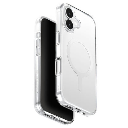 Custodia MagSafe per Apple iPhone 17, UNIQ, Clario MagClick, Trasparente