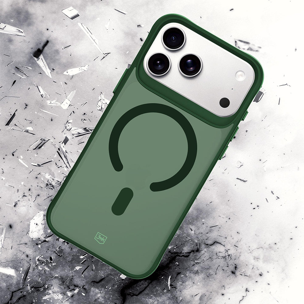 Custodia MagSafe per Apple iPhone 18 Pro / 17 Pro, 3MK, Smoke MagCase, Verde