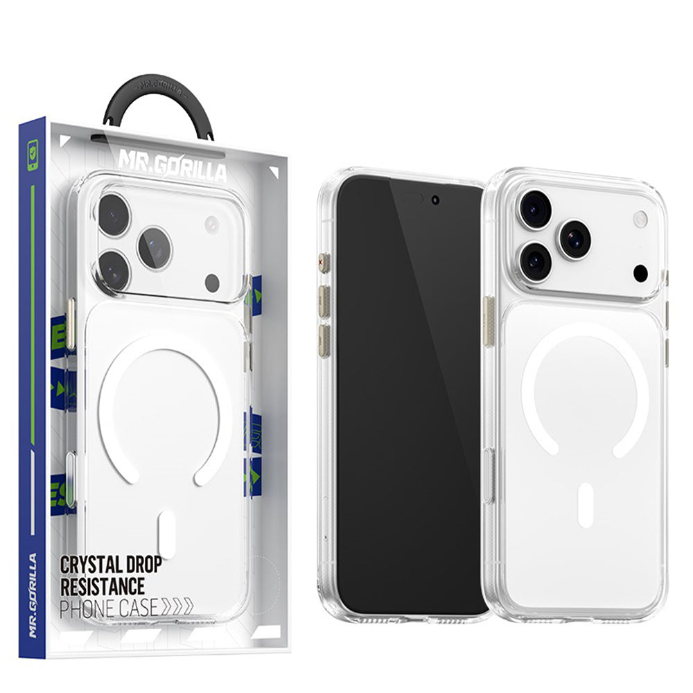 Custodia MagSafe per Apple iPhone 18 Pro / 17 Pro, Blueo, Crystal+ Anti-Drop, trasparente