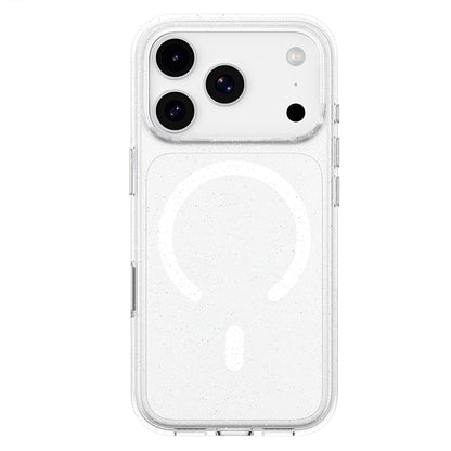 Custodia MagSafe per Apple iPhone 18 Pro / 17 Pro, Blueo, Crystal Pro Anti-Drop Glitter, trasparente