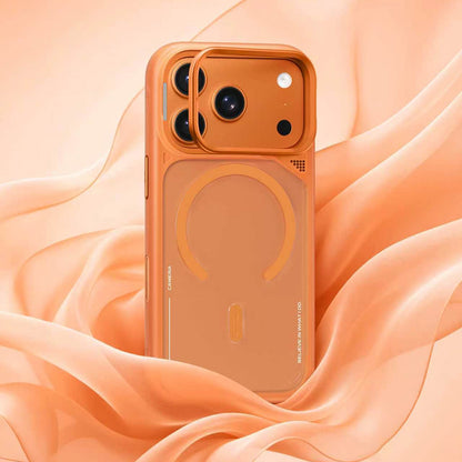 Custodia MagSafe per Apple iPhone 18 Pro / 17 Pro, Blueo, supporto con dissipazione del calore, arancione satinato