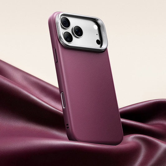 Custodia MagSafe per Apple iPhone 18 Pro / 17 Pro, ESR, Atelier con Supporto, Bordeaux Scuro Satinato